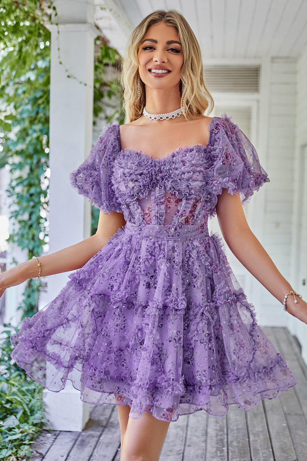 dark purple hoco dress